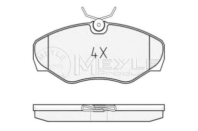 Meyle гальмівні колодки ham. renault перед trafic 01-/vivaro + асистент водія #28 фото №1