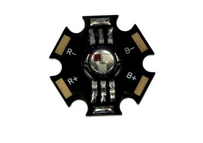 Dioda mocy power LED 3W STAR z radiatorem RGB