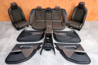 Bmw 5' g60 салон сиденья с подогревом память veganza espresso коричневый bowers фото №1