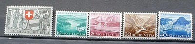 SZWAJCARIA ** 1952 MI 570-574