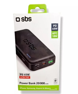 POWERBANK SBS 20000 MAH PD45W CZARNY