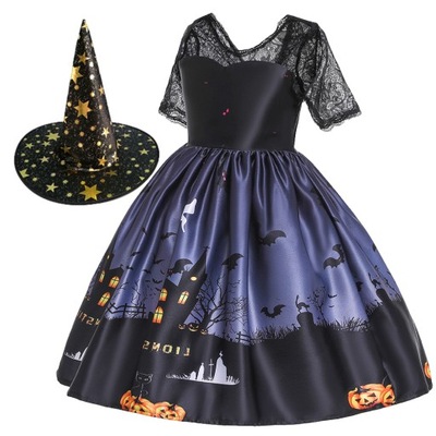 Kostium czarownicy na Halloween kapelusz dla dzieci kostiumy Cosplay