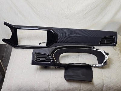 Молдинг защита dekor консоли рамка спидометра решётка обдув vw t-cross led фото №1