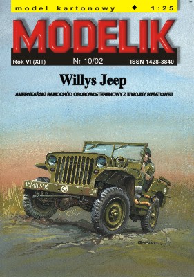 Modelik 10/02 - Samochód Willys Jeep 1:25