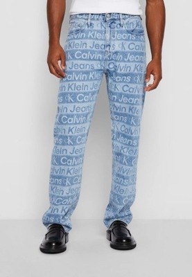 Spodnie jeansy męskie Calvin Klein Jeans niebieskie W36