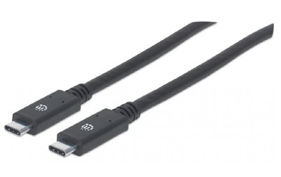 Manhattan Kabel USB-C 3.2 Gen1 Typ-C M/M 60W 3A 5Gbps 2 m Czarny