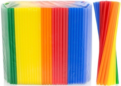 RURKI SŁOMKI kolorowe plastikowe picia 500szt