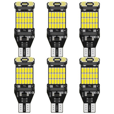 6PCS T15 W16W 921 912 T16 T10 902 DIODO LUMINOSO LED BULBS H  