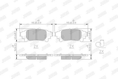 ZAPATAS DE FRENADO JURID 573973J  