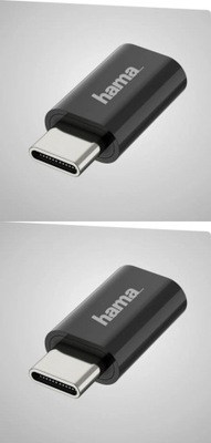 Adapter Hama 200310 USB-C micro USB 2.0 czarny x2