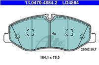 ATE КОЛОДКИ ГАЛЬМІВНІ ПЕРЕДНЯ CERAMIC VITO W447 14- MERCEDES MARCO