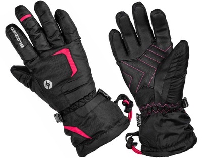 Rękawice narciarskie junior Blizzard Reflex black/pink 6