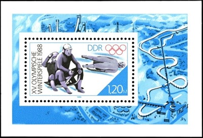 Niemcy NRD 1988 Znaczki Blok 90 ** sport igrzyska olimpijskie Olimpiada