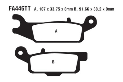 ZAPATAS PARTE TRASERA EBC YAMAHA YFM 550 700 GRIZZLY  