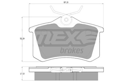 TOMEX BRAKES КОЛОДКИ ГАЛЬМІВНІ TOMEX 10781 ЗАД PEUGEOT 405 SEAT LEON