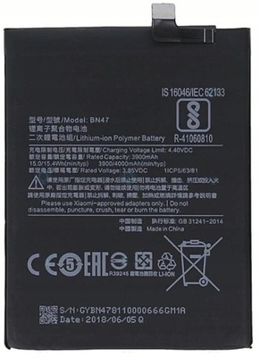 Bateria XIAOMI BN47 REDMI 6 PRO
