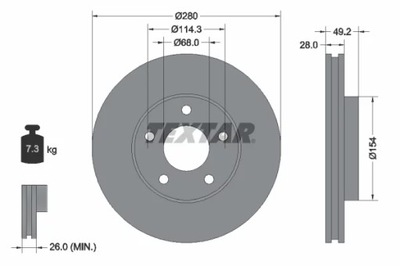 DISKU HAM. NISSAN ALMERA/PRIMERA/X-TRAI 92109403 