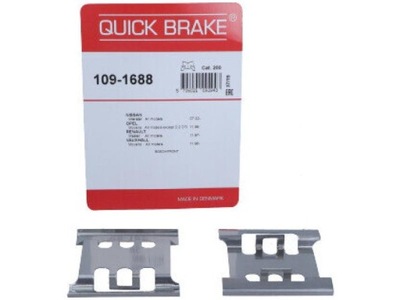 КОМПЛЕКТ МОНТАЖНЫЙ КОЛОДОК ПЕРЕД QUICK BRAKE 109-1688