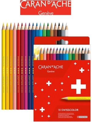 Kredki ołówkowe 18 kolorów CARAN DACHE Swisscolor