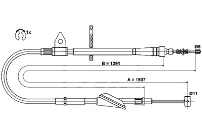 Ate 24.3727-0774.2 cięgło, гальмо стояночний фото №1