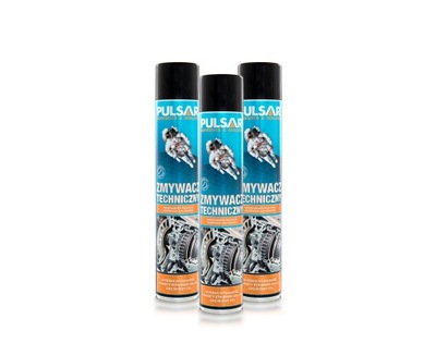 ZMYWACZ TECHNICZNY PULSAR USUWA KLEJE SMARY WOSKI OLEJE SPRAY 750 ML X3