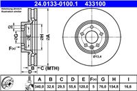 ATE ДИСК ТОРМОЗНОЙ ПЕРЕДНЯЯ 340X33 V VW MULTIVAN T5 03-/VW