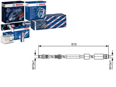 Шланг гальмівний bosch 34306792254 24516905903 17 фото №1