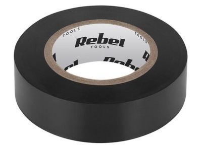 Taśma izolacyjna klejąca REBEL (0,13 mm x 19 mm x 10 yd) czarna