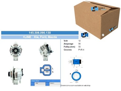 ALTERNADOR MAZDA 90A ALTERNADOR BV PSH  