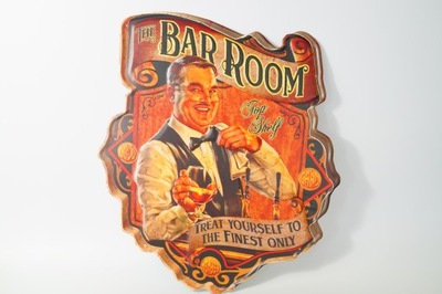 PLAKAT METALOWY SZYLD BAR ROOM 52,5/46 cm