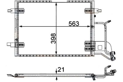 Конденсатор радіатор кондиціонера [hella] фото №1