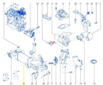 Chłodnica Spalin EGR Oryginał 147359823R Megane 4 1.5DCI