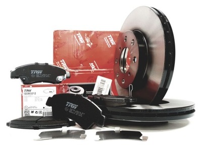 TRW DISCOS + ZAPATAS PARTE DELANTERA HONDA JAZZ II GD  