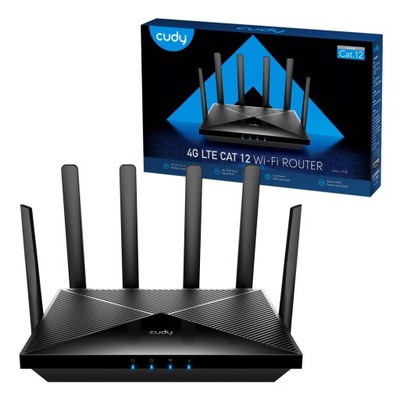 Router Cudy LT12 na kartę SIM Wi-Fi 4 2 pasmowy modem 1200 Mb/s LTE 6 anten