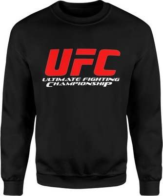 MĘSKA BLUZA BAWEŁNIANA Z NADRUKIEM UFC MMA R. XXL BEZ KAPTURA