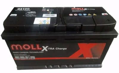 AKUMULIATORIUS MOLL X-TRA CHARGE 100AH 850A MOLL MX84100 MOZLIWY ATVEŽIMAS MONTAVIMAS 