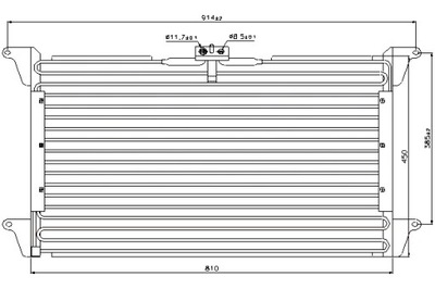 NISSENS KONDENSATORIUS KONDICIONAVIMO 760X455X25 SCANIA 4 05.95-04.08 