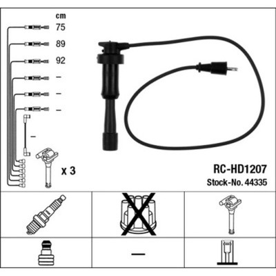 KOMPLEKTAS LAIDŲ UŽDEGIMO NGK 44335 