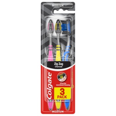 Colgate Szczoteczki do zębów zigzag średnia 3szt