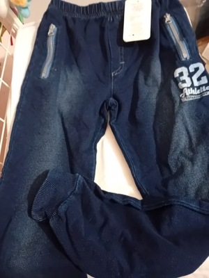 134 Spodnie jeansy miękkie wycierane Polskie