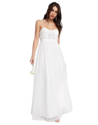 Suknia ślubna biała Louisa koronka 38