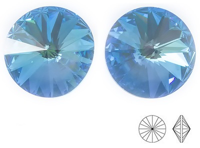 1122 Swarovski Rivoli Chaton 12mm Ocean DeLite