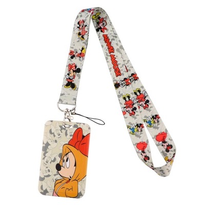 YQ317 Mickey Mouse Lanyard Pooh Bear Phone Rope Toy Story ID Card Badge 