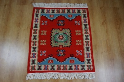 Ręcznie tkany wełniany kilim bieżnik dywan dywanik art deco