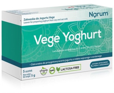 Narum Narine Vege Yoghurt Probiotyk, 5 saszetek