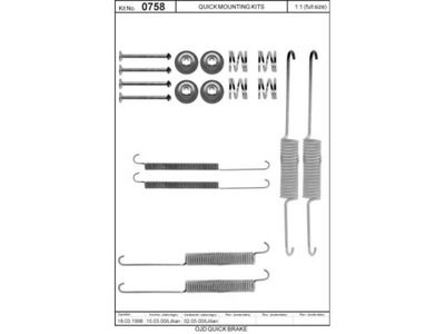 QUICK BRAKE 105-0758 KOMPLEKTAS DODATKOW, APKABOS HAMU 