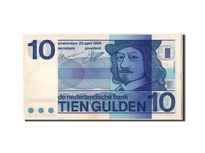 Banknot, Holandia, 10 Gulden, 1968, 1968-04-25, UN