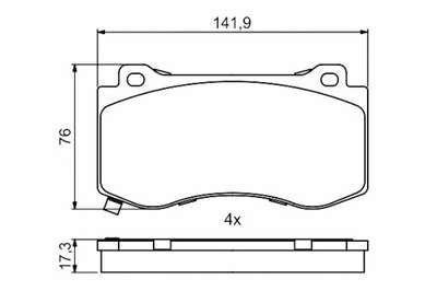 BOSCH TRINKELĖS STABDŽIŲ PRIEK. CHRYSLER 300C DODGE CHALLENGER CHARGER 