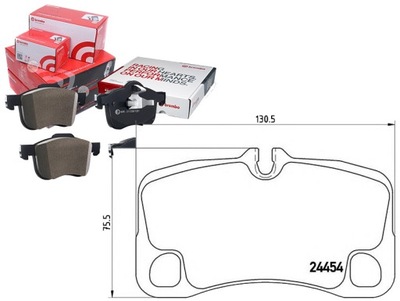 Комплект гальмівних колодок гальмівних brembo 37726 pad1679 5 фото №1
