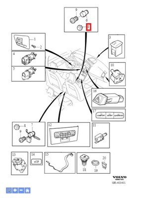 Заглушка прикуривателя volvo v70 ii 2000-2008r фото №1